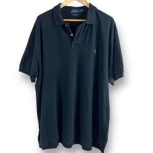 Polo Ralph Lauren Men's XXL Classic Fit Polo Shirt Black Purple Pony Logo Cotton